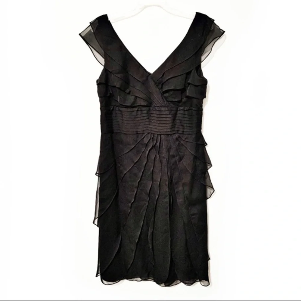 Adrianna Papell Occasions Layered Black Dr… - Picture 1 of 8